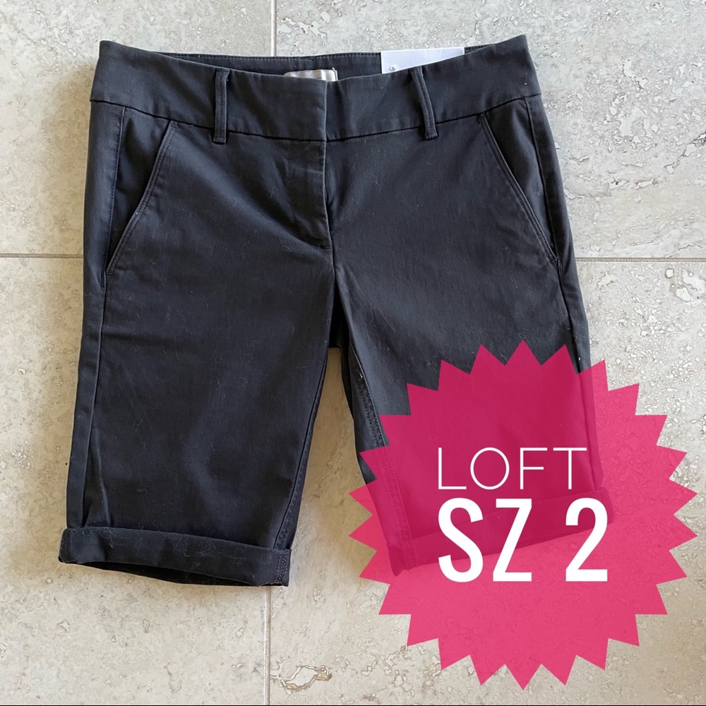NWT Ann Taylor LOFT Bermuda Roll Shorts sz 2